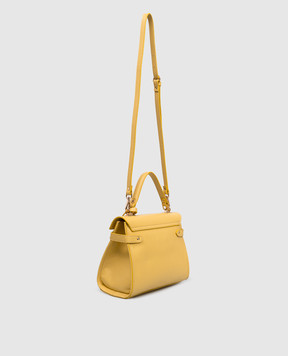 Gianni Notaro Yellow leather satchel bag DOLLARO 099DOLLAROORO
