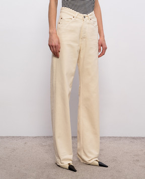 Saint Laurent Beige jeans with a patch 834135Y33WD