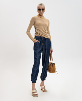 Twinset Beige top with drape 261TP3351