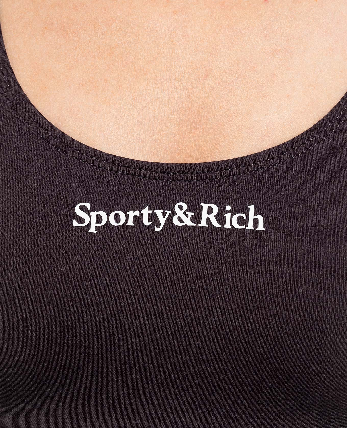 Brown Serif sports top Sporty & Rich 5