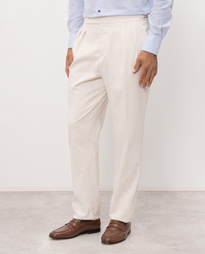 Brunello Cucinelli Ivory corduroy pants ML462PS00