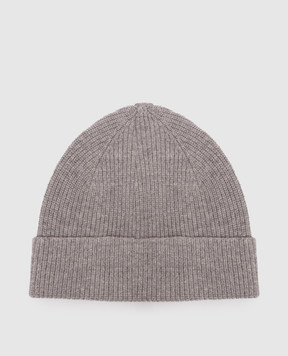 Peserico Gray wool and cashmere hat R76064F1209470
