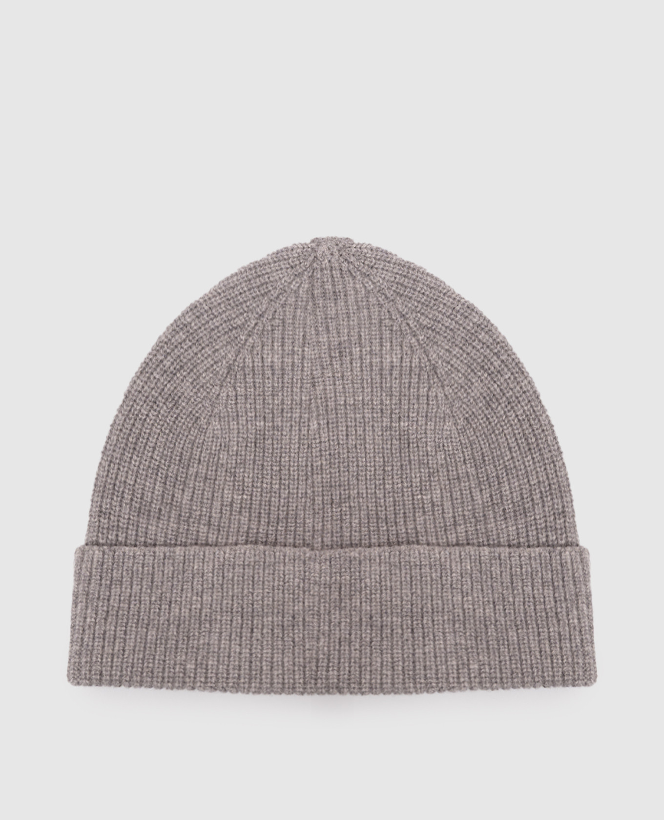 Gray wool and cashmere hat