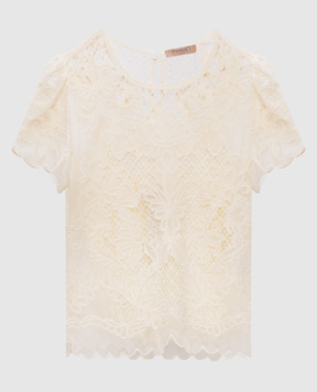 Twinset Beige top with embroidery 261TP2581