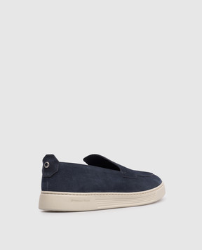 Stefano Ricci Blue suede slip-ons UV50G2391SDP