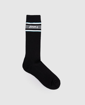 Juun.j Black socks with logo JW61KTW025