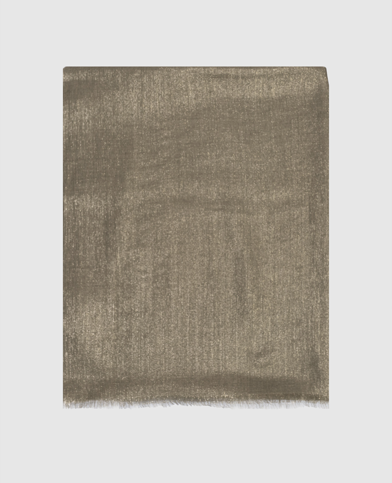 Khaki stole with cashmere and lurex silk