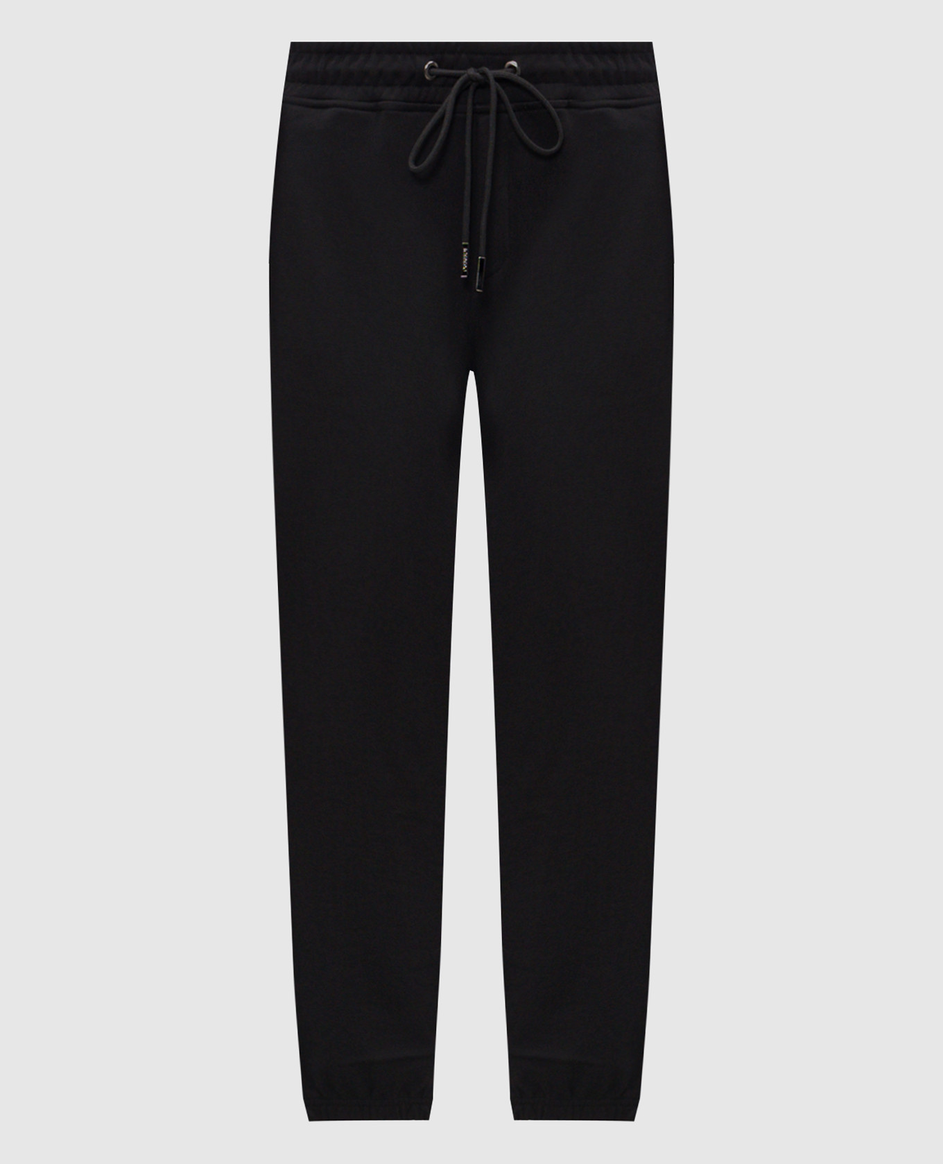 Black joggers with logo patch