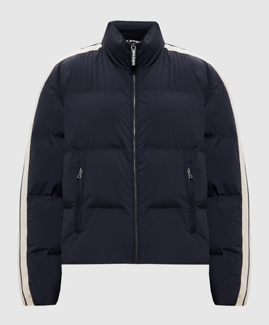 Schwarze Jacke mit Logoprint