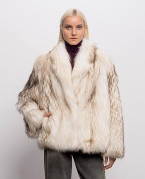 Rindi Ivory fox fur coat 034VO026
