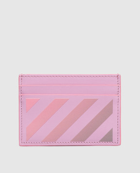Off-White Pink leather cardholder Diag OWND04DS26LEA003