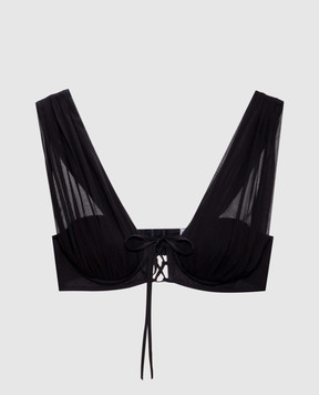 Giuseppe Di Morabito Milano Black silk top 06SSTO42116500