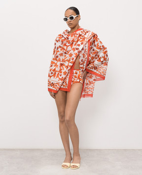 Dolce&Gabbana Cotton pareo with branded print O4A01JONO20