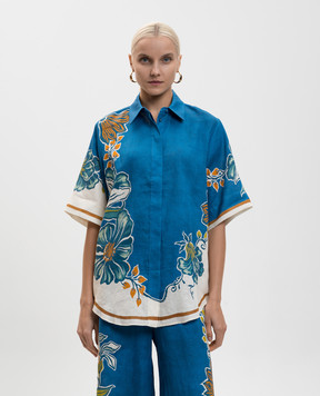 Alemais Luda blue linen shirt 6394T