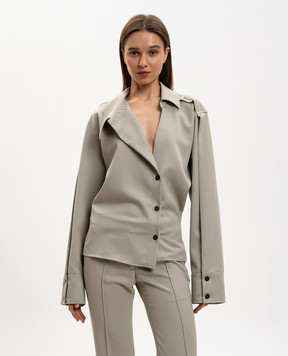 The Attico Khaki shirt with logo 260WCH00045WWW065AA