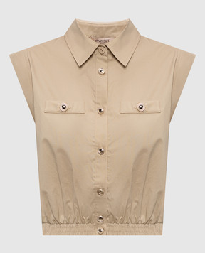 Twinset Beige cropped sleeveless shirt 261TT2233