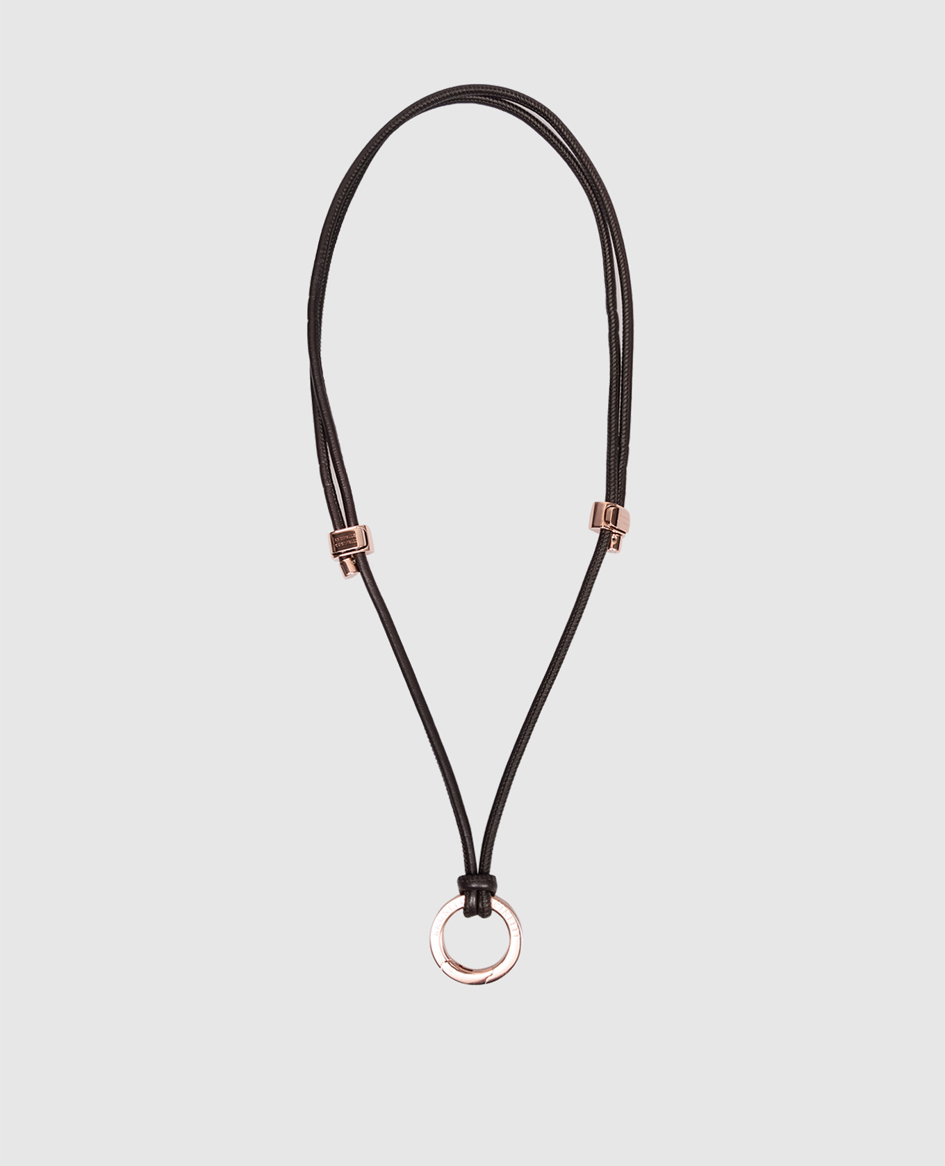 

Brown leather eyeglass strap with logo engraving Brunello Cucinelli