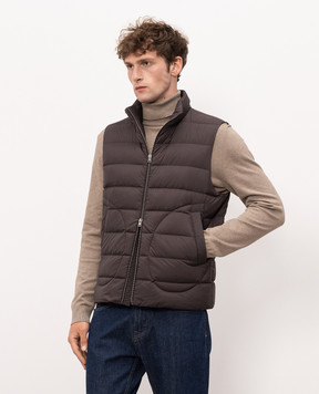 Herno Dark brown down vest PI0018ULE12456Z