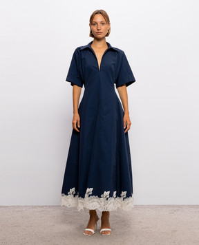 Simkhai Nerris blue dress with lace 4261176CC