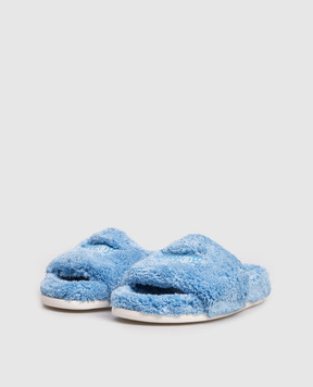 Maison Margiela MM6 Children's blue flip-flops with logo 823933639
