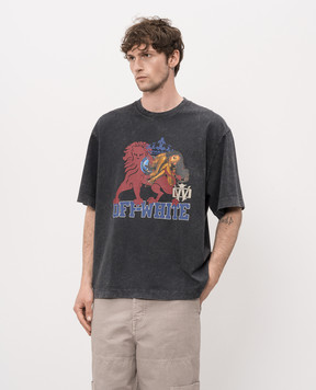 Off-White Gray T-shirt with print 44MAA120S26J005