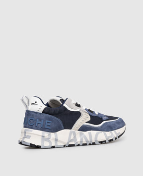 Voile Blanche Blue CLUB01 combination sneakers with textured logo 0012019021021C05