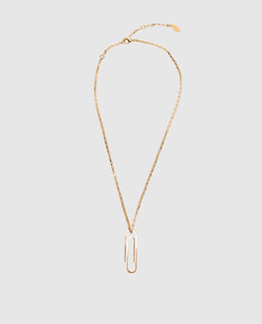 Off-White Gold Paperclip Chain OWOB145S26MET001