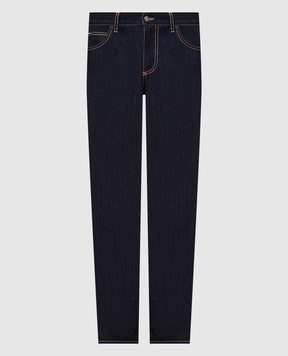 Dolce&Gabbana Blue jeans with logo patch GYJCCDG8NI2