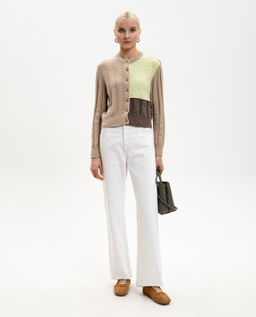 3.1 Phillip Lim Beige alpaca wool cardigan with a pattern E26170520AMC