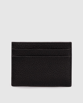 Dolce&Gabbana Black leather cardholder with logo plate BI0330A0841
