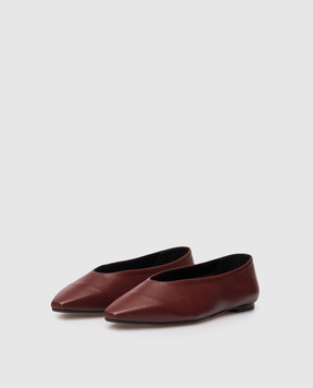Aeyde Betty burgundy leather ballet flats FLVALS08FL129SS25955