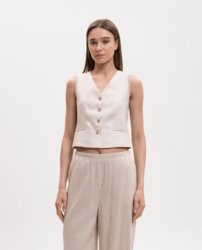 Max Mara Beige linen vest MXMCALIBRI MXMCALIBRI