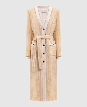 Alessandra Rich Yellow tweed dress with lurex FABX4474F4811