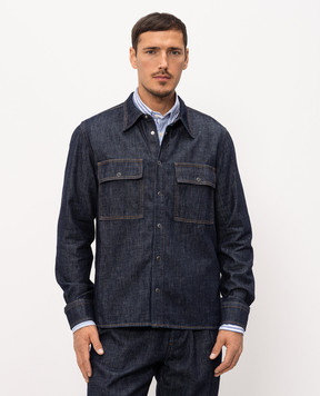 Officina 36 Favara blue denim shirt 0341100185