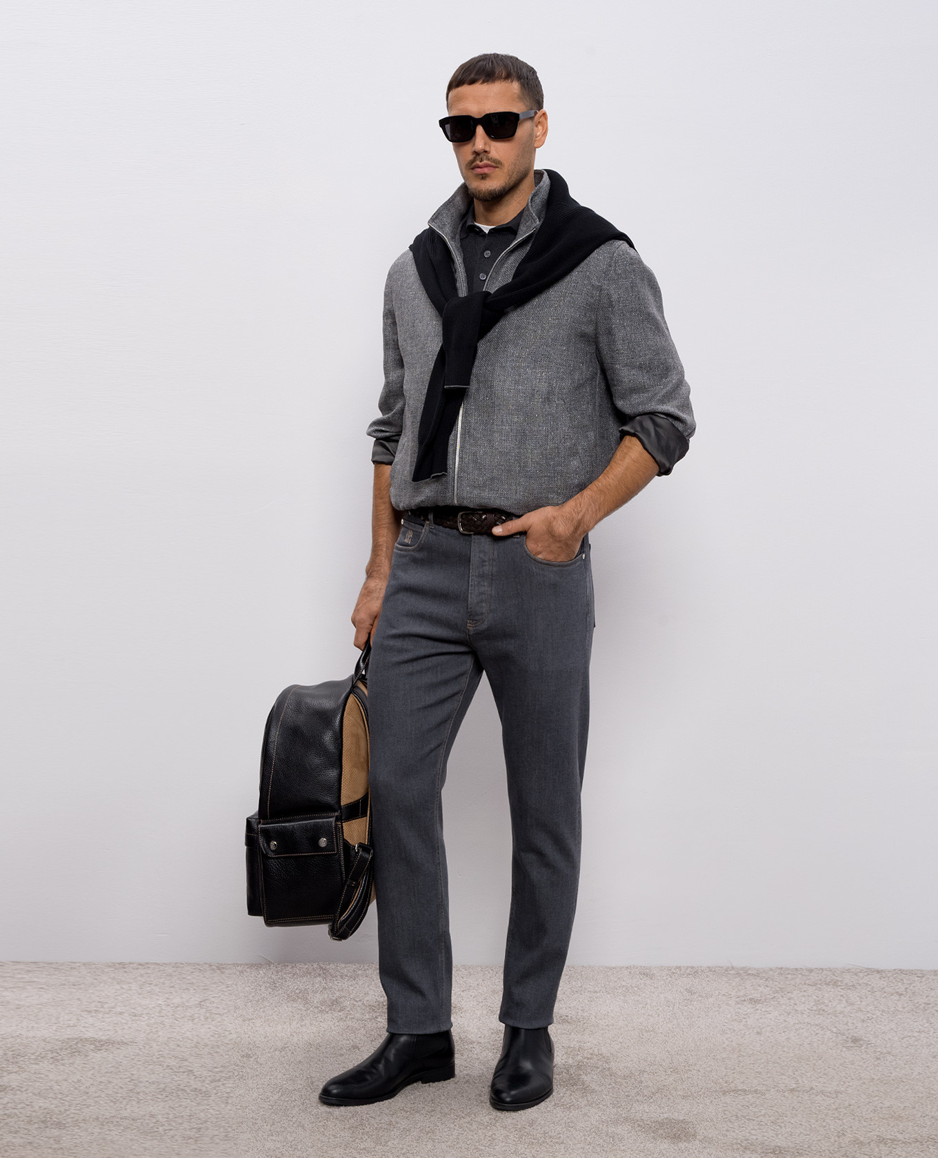 

Grey cotton polo shirt Brunello Cucinelli