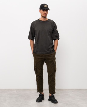 Dolce&Gabbana Grey T-shirt with logo patch G8TF5TG7PPR