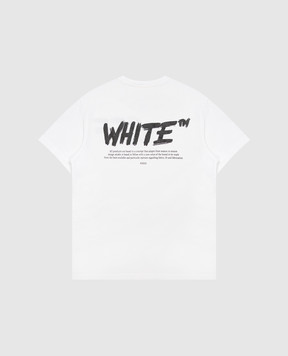 Off-White Children's white T-shirt with logo print 44BAA002F26J002