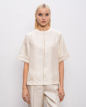 Loulou de Saison Beige HAVANA silk blouse HAVANA