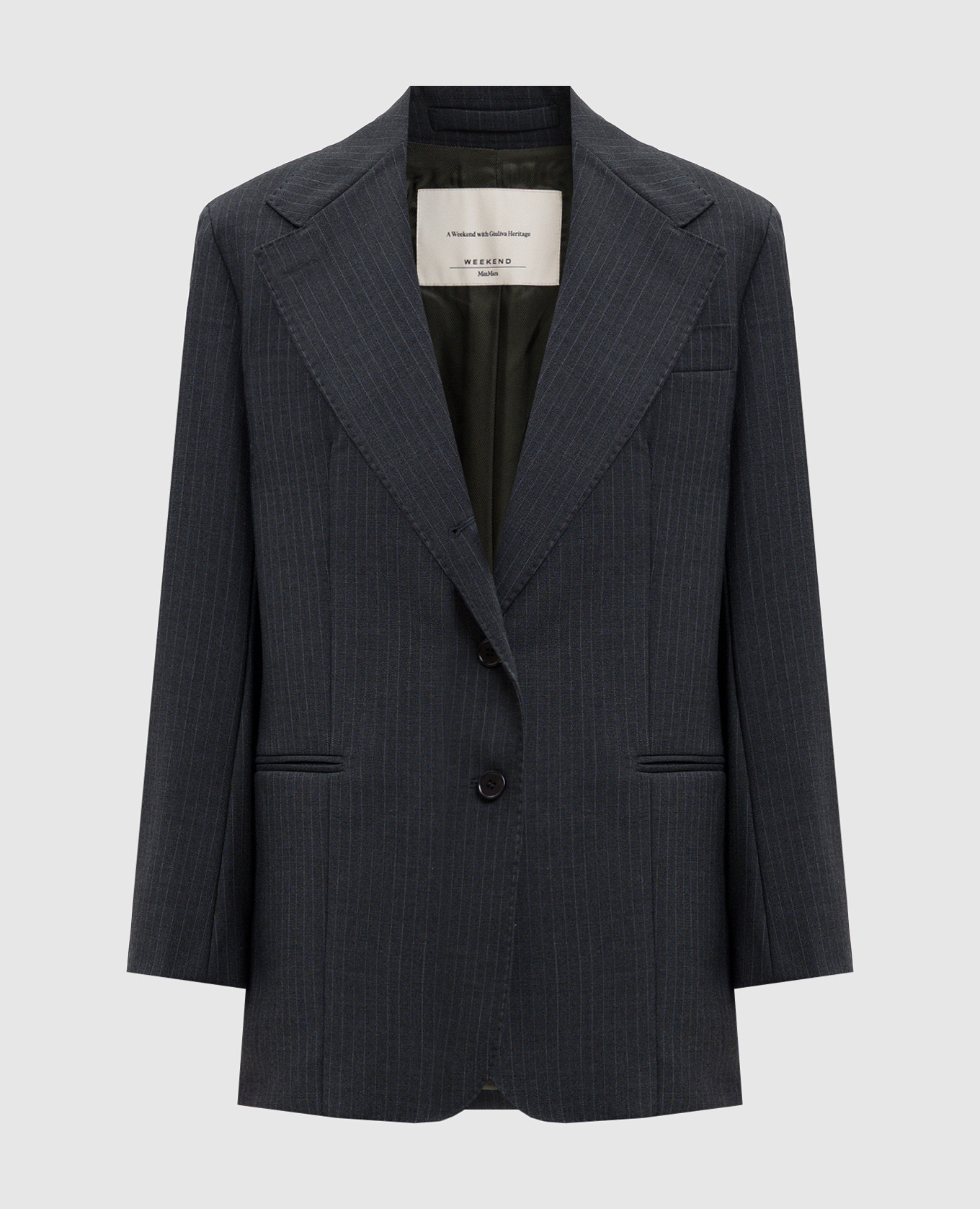 

EDMEA gray striped wool jacket Max Mara Weekend, Grey