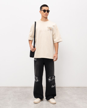 AMIRI Beige T-shirt A World Of Hope And Dreams AMTOJR1095