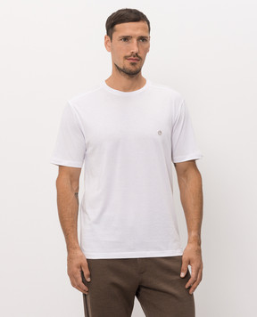 Stefano Ricci White T-shirt with emblem SFRMNH6104920803