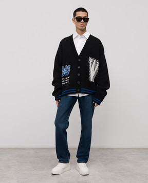 Off-White Blue jeans with a worn effect 44MYA175C9D004