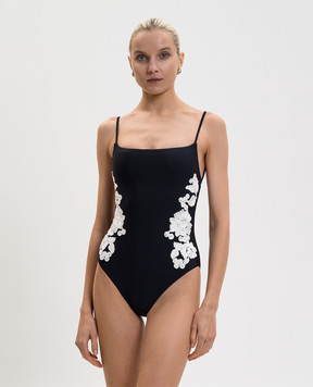 Simkhai Black Juniper swimsuit with appliqués 1269092SW