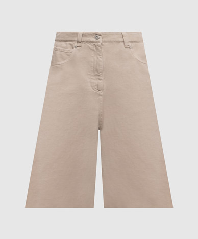 Gray denim culottes