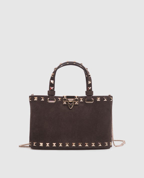 Valentino Brown suede Rockstud bag 9W2P0AT0KQQ