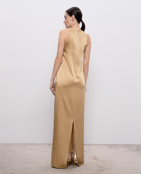 Dondup Brown midi dress DA509RF0039DXXX
