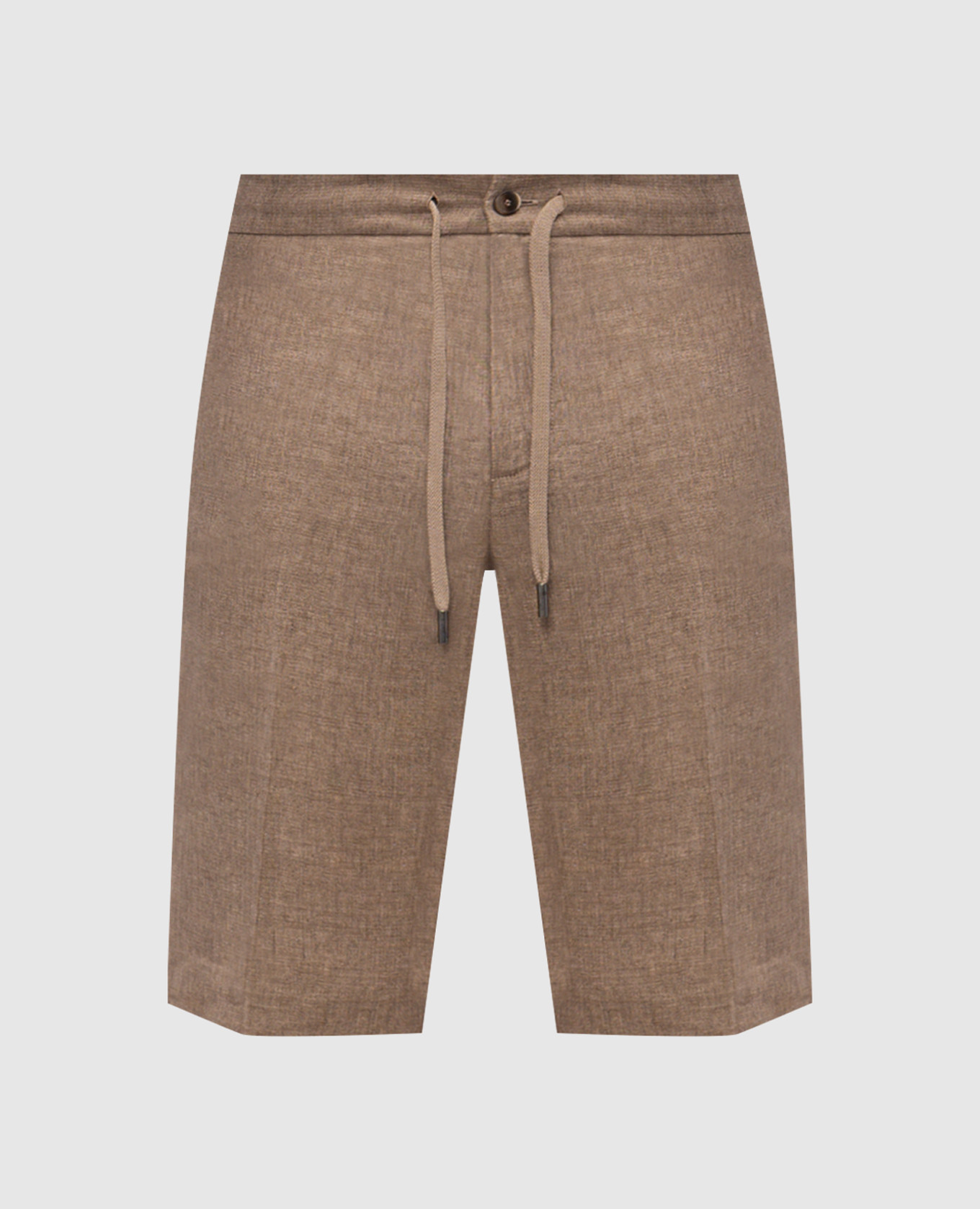 Brown linen shorts