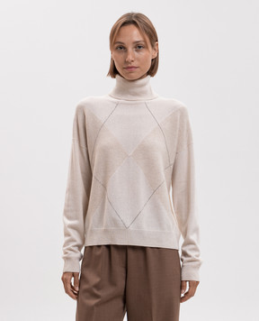 Peserico Beige wool, silk and cashmere sweater S99537F12F9283