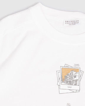 Brunello Cucinelli Children's white T-shirt with print B0T81T680C