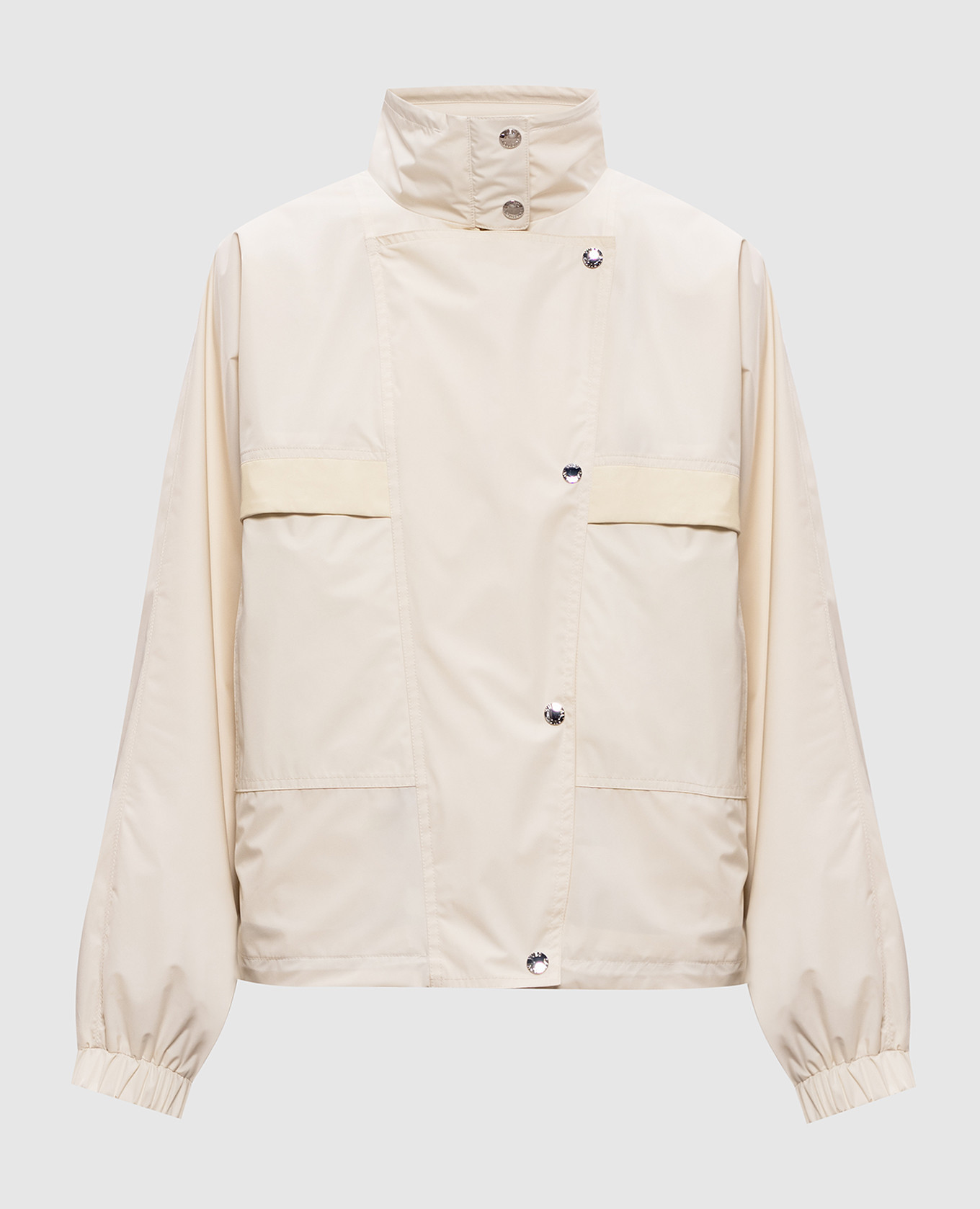 

Beige jacket with leather inserts Yves Salomon Army